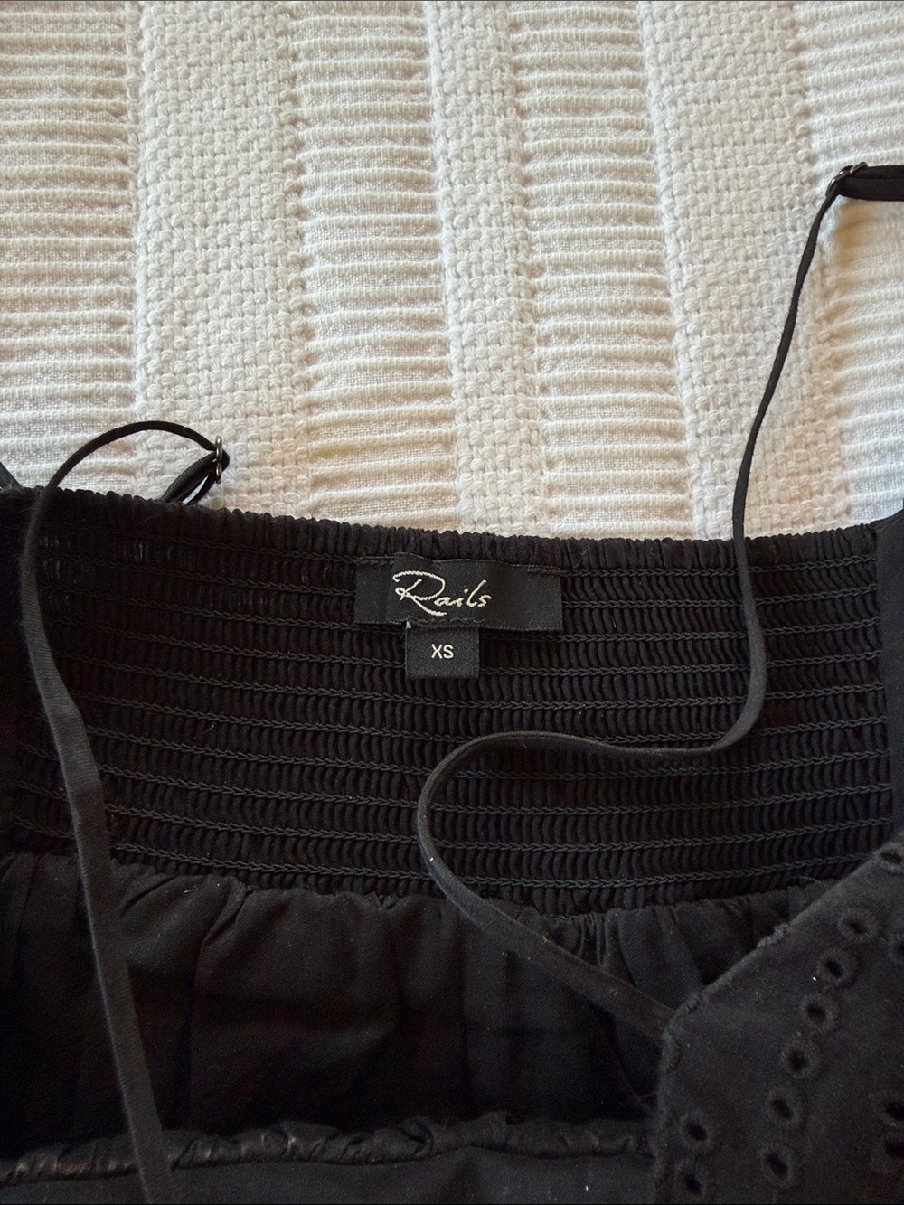 Rails Black Eyelet Strapless Maxi Skirt - Picture 2 of 3